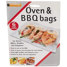 Pack of 6 Oven and BBQ Bags, 21 x 16.5 x 0.08 cm
