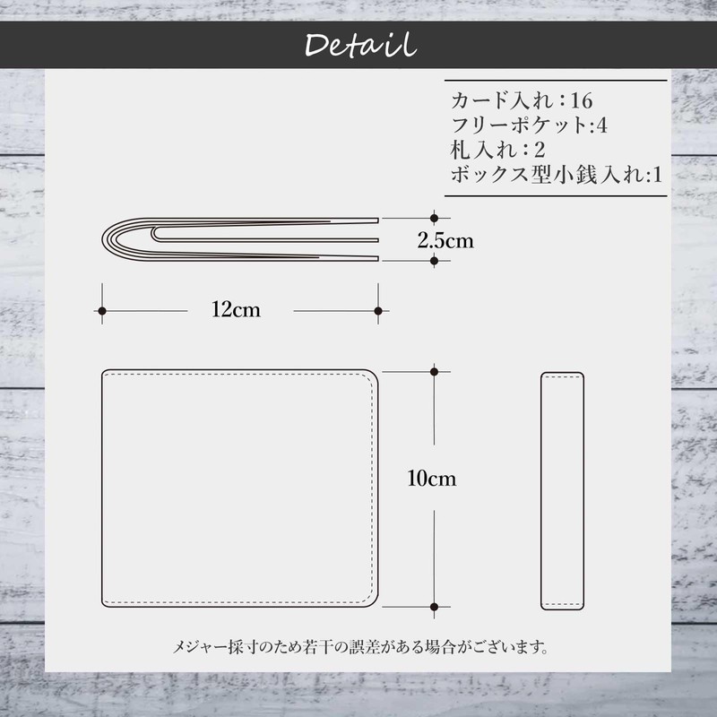 [Legare] with Hidden Pockets, Genuine Leather, Bifold Wallet, Many Pockets