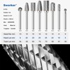 Sworker 8Pcs Carbide Burr Set 1/4 Shank w/Grey Flat Box