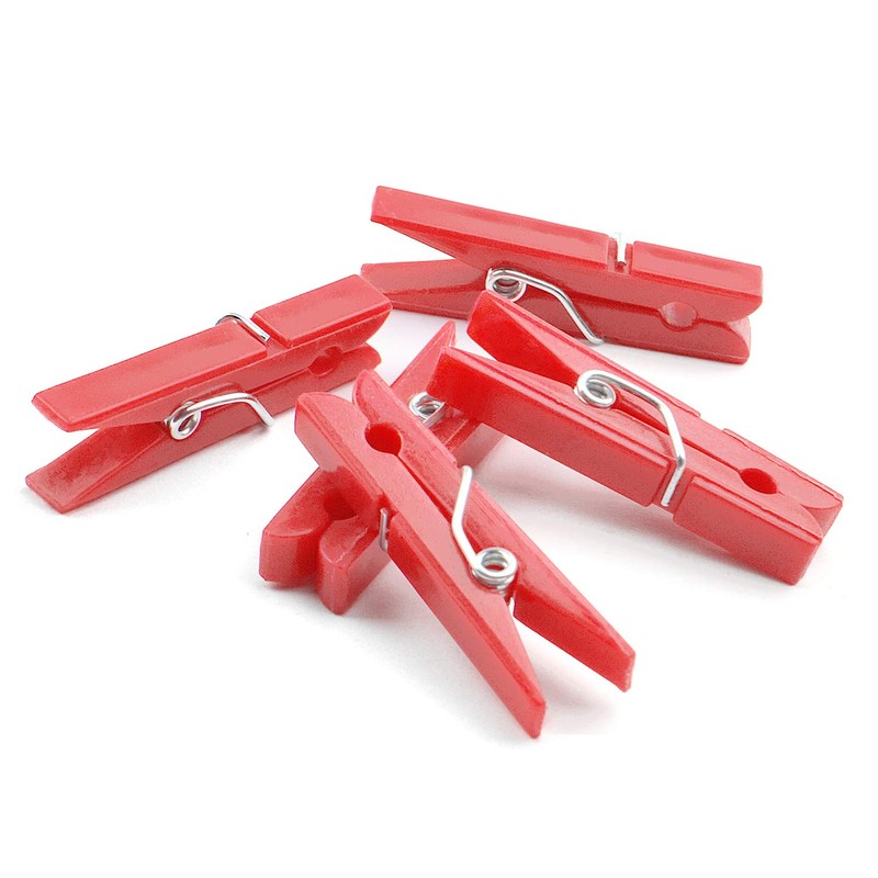 Jdesun 50 Pieces Photo Clips,Mini Plastic Picture Paper Clip Clothespins