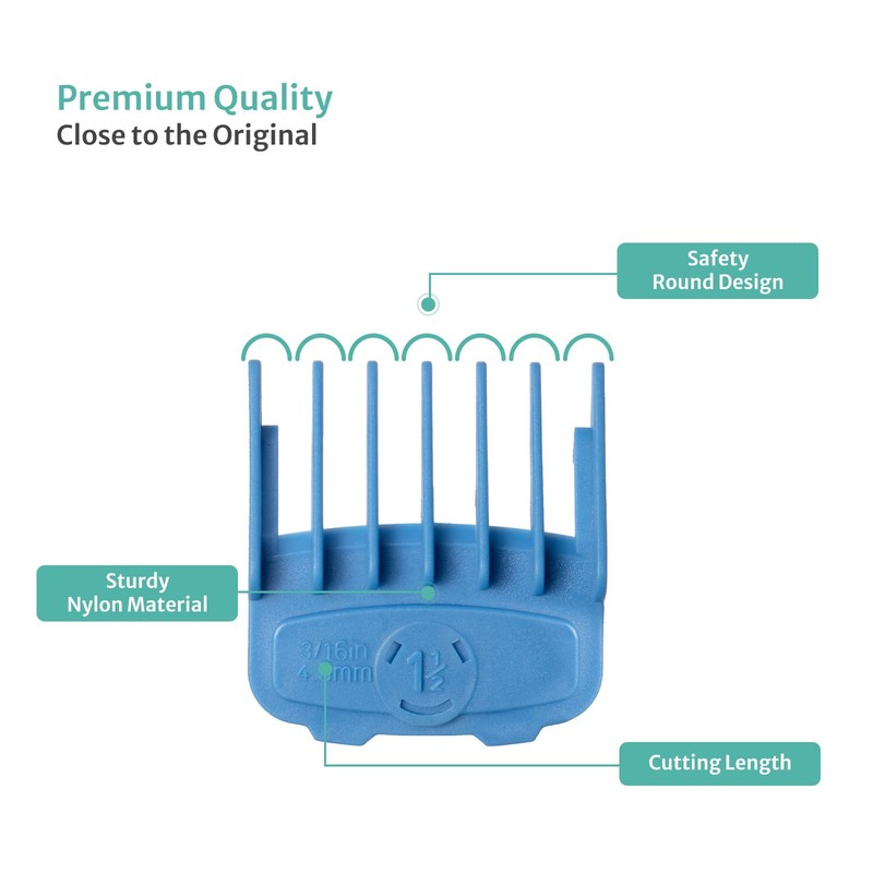Magetic Clipper Guards Set Compatible with Most Wahl Clippers, Color