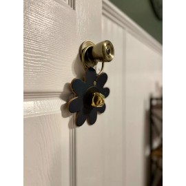 Unbranded FLOWER FLOWERS DESIGN Farming Bells Holiday Decorations Hanging Leather Strap