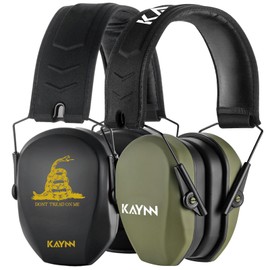 KAYNN 018 Ear Protection 2 Pack Hearing Protection for Shooting Gun Range, 27dB NRR Noise Cancelling Safety Ear Muffs for Shooting Mowing(SNK&Green)