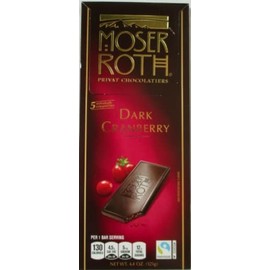 Moser Roth Privat German Chocolate Limit Edition Dark Cranberry 4.4oz 125g