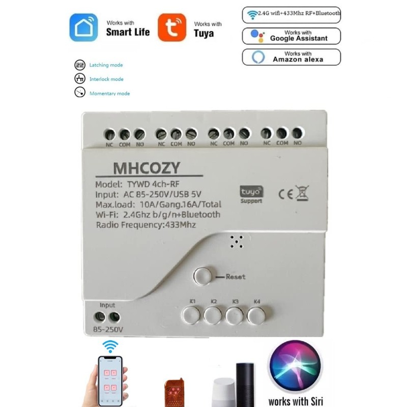 MHCOZY 4 Channel USB 5V AC 85-250V Smart WiFi Wireless