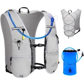Women's Running Vest with 500 ml Hydration Bottle/2L Hydration Bladder, Lightweight Hydration Backpack Running Men's 6L, Running Vest Reflective for Jogging, Trail Running, Bike, Marathon