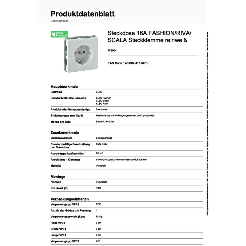 ELSO, 205004, Socket Insert