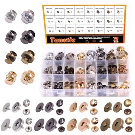Tanstic 72 Sets 14mm and 18mm 4 Color Round Magnetic Snap Sets, Strong Magnetic Button Clasps Double-Sided Magnetic Leather Snaps for Clothes, Jackets, Jeans Wears, Bracelets, DIY Craft Sets