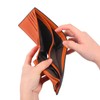 Bubuyoo Men's Bi-fold Wallet, Genuine Leather, Skimming, Thin, Large Capacity,