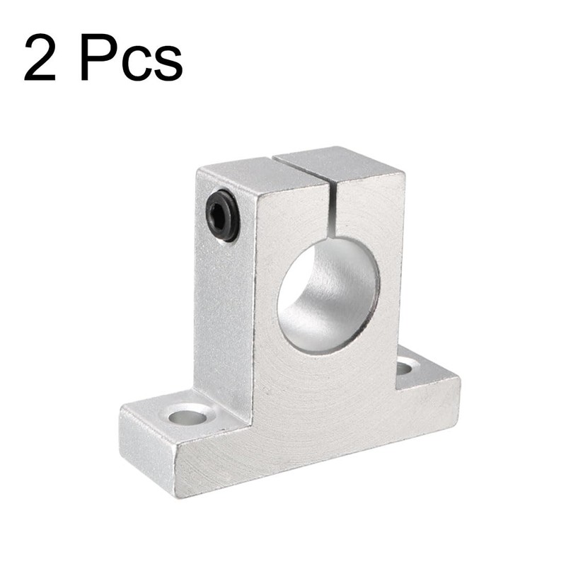 sourcing map 2pcs SK20 Aluminum Linear Rod Rail Shaft Support
