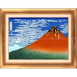 FJS-003SGH2 Picture-Style Wallpaper Poster (Removable Sticker Type), Mt. Fuji 36 Views of Fugaku Kizukiyo-e, Katsushika Hokusai, Ukiyo-e, Frame Print/Trick Art, Caracro, 23.4 x 18.1 inches (594 x 462 mm), Architectural Wallpaper + Weather Resistant Paint