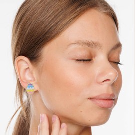 4 Pairs Easter Stud Earrings for Women Cute Bunny Spring Earrings Egg Rabbit Earrings Holiday Jewelry Gift