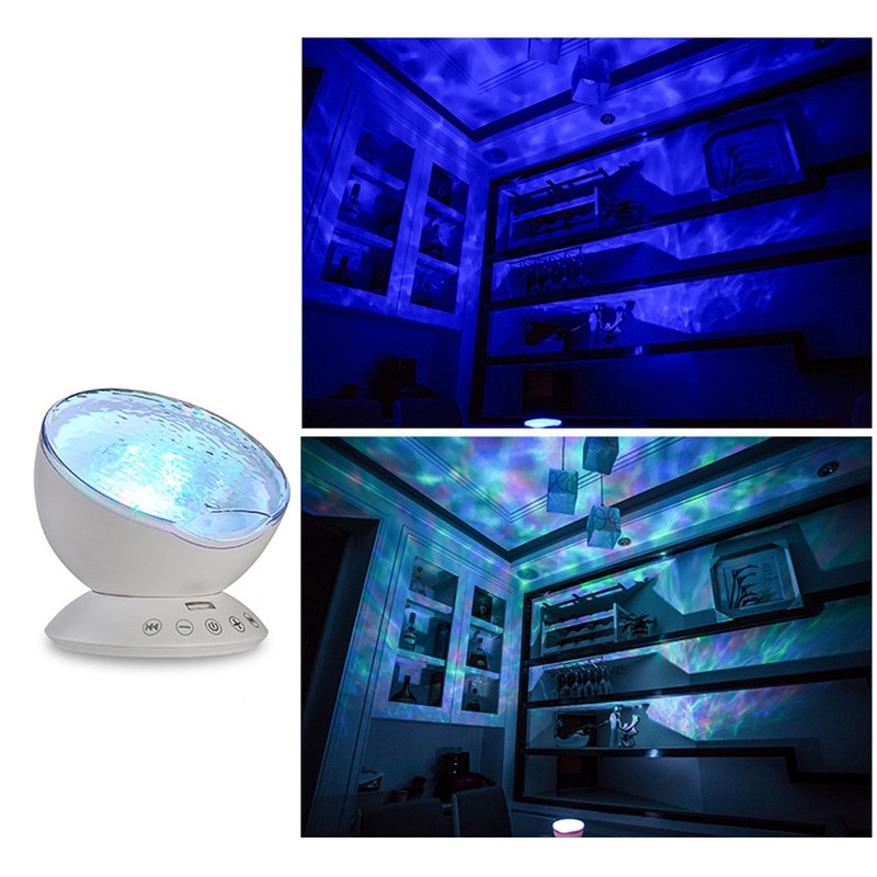 Ocean Wave Light Projector BT Remote Control Music Sleeping Lamp