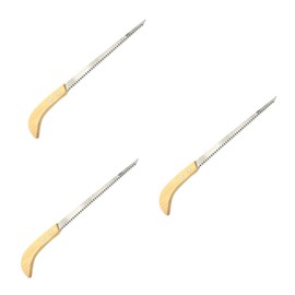 DOITOOL 3pcs Mini Wall Panel Saw Wooden Handle Diy Hand Tool Manganese Steel Blade Silver Beige for Carving Trimming
