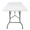 Elama 6 Foot Folding Table in White Plastic, Folding Table,