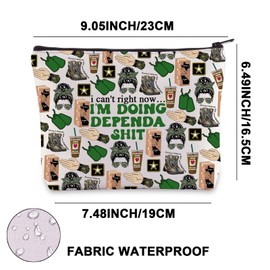 G2TUP Military Spouse Makeup Bag Military Dependa Gifts Military Dependant Zipper Bag Military Wife Gifts (i Can't Right Now CA)