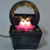 3V USB Plastic Flower Water Fountain LED Tabletop Fountain with