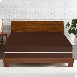 Queen Mattress Protector Encasement with Zipper, 100% Waterproof Bed Cover, Noiseless, Breathable, Absorbent Cover, Deep Pocket Fits 15 Inch Mattress, Durable 100% Polyester Bed Cover, Chocolate