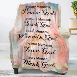 Comfar Christian Gifts for Women Faith, Inspirational Gifts for Women, Soft Throw Bl...