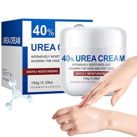 Urea Cream 40% for Feet, Hands, Heels & Elbows - Foot Cream with Salicylic Acid and Hyaluronic Acid - Intensive Moisture for Dry Skin - 150 g