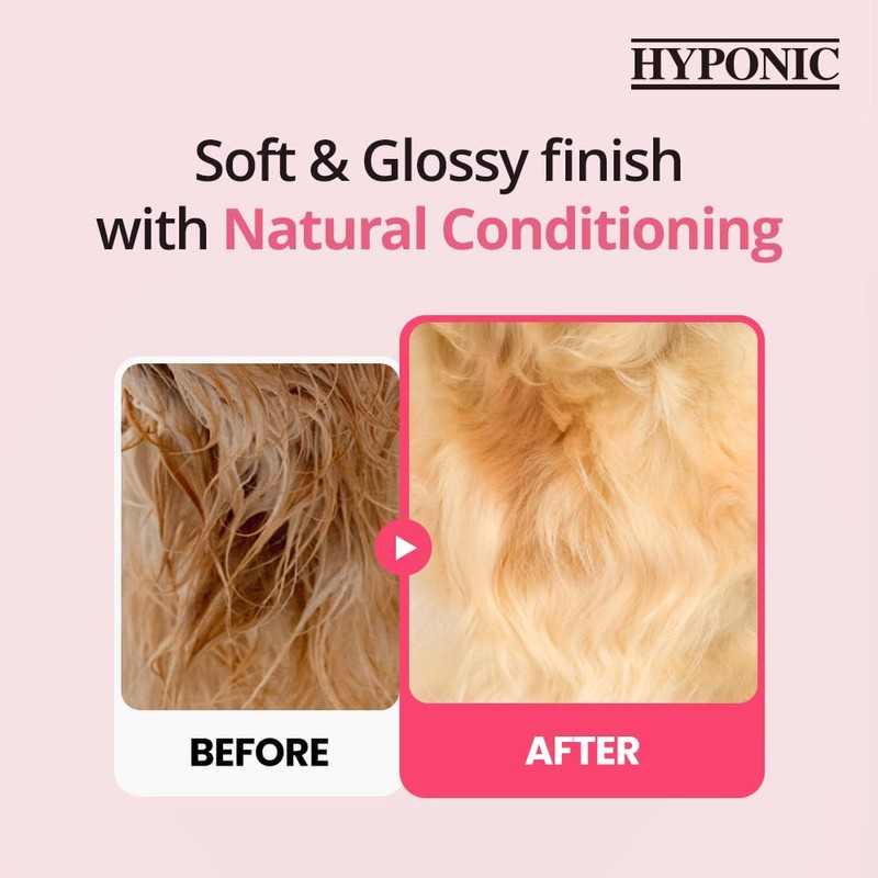HYPONIC Hypoallergenic Premium Dog Shampoo - Deodorizing, Dog Grooming Shampoo