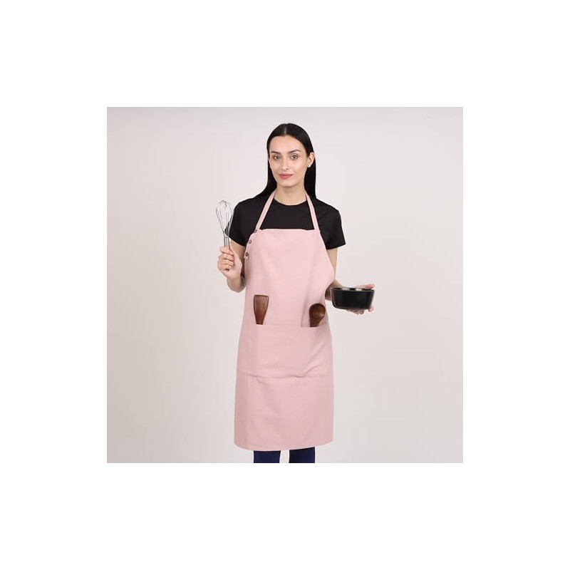 Delantal de cocina de algodón resistente a las gotas de