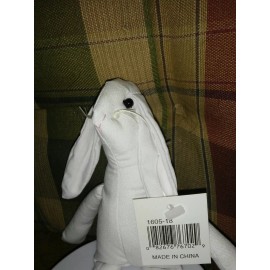 8" White Cloth Stuffed Rabbit x 6