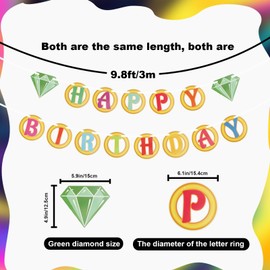 Hedgehog Happy Birthday Banner, Pre-strung Hedgehog Birthday Garland Colorful Sign for Boys Cartoon Themed Party Decorations Baby Shower Supplies