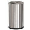 LEASYLIFE 4.8GALStainless Steel Bathroom Trash Can with Lid, Silver Trash