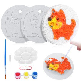 KOVSGQ Magic Puffy Paint Sponge Pictures Magic Paint Foam Texture Painting 3D Drawing Canvas Sponge Foam Texture Painting Paper Set for Children DIY for Greeting Cards Craft Accessories (Animal)