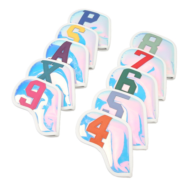 10 Pcs Golf Club Headcover PU Golf Club Protector Golf
