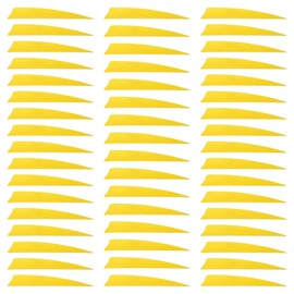 sourcing map Arrow Vanes Arrow Fletching 5" Shield Shape Turkey Feathers for Hunting DIY Shooting(Yellow, Pack of 50)