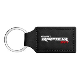 iPick Image Compatible with Ford F-150 Raptor Rectangular Black Leatherette Key Chain