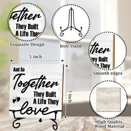 Inspirational wooden sign,Love Signs for Home Decor,Desk Decor Sign with stand, Home & Office Inspirational Gifts For Women And Man, Desk Decor & Accessories 5x5 inches-A30