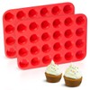 CAKETIME Silicone Mini Muffin Pan 24 Cups Mini Cupcake Pans,