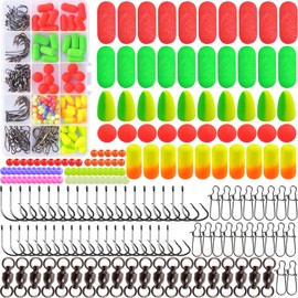 Pompano Rigs Making Kit Surf Fishing Rig Saltwater Fishing Accessories Bottom Rig Parts Pompano Snell Floats Fishing Beads Circle Hooks Fishing Swivels Duo Lock Snaps Pompano Rigs for Surf Fishing