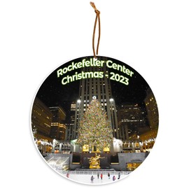 Christmas in New York Rockefeller Center Christmas Tree 2023 Tree Ornament/Rear View Mirror Hanging Ornament - Car Mirror Hanging Accessories