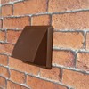Kair Brown Cowled Outlet Grille 155mm External Dimension Wall Vent