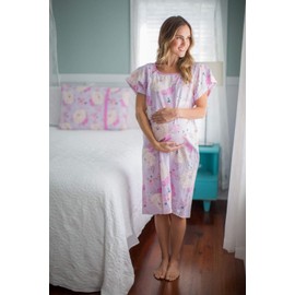 Baby Be Mine Gownies - Labor & Delivery Maternity Hospital Gown Maternity, Hospital Bag Must Have, Best (S/M pre pregnancy 0-10, Anais)