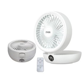 quiqear Portable fan, remote-controlled portable fan, rechargeable battery, three speed range with ambient light, suitable for bedrooms, living rooms, offices, and outdoor use