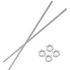 Jersvimc 2Pcs 1/4"-20 Threaded Rod Stainless Steel 1/4 Threaded Rod,