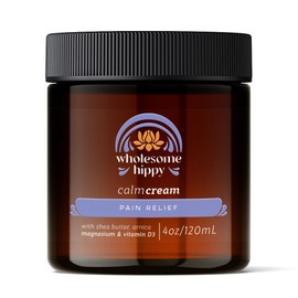 WHOLESOME HIPPY Magnesium Calm Cream – All Natural Body Butter with Magnesium, Vitamin D3, Arnica & Turmeric – Soothing Moisturizer for Skin Wellness & Relaxation – 4oz