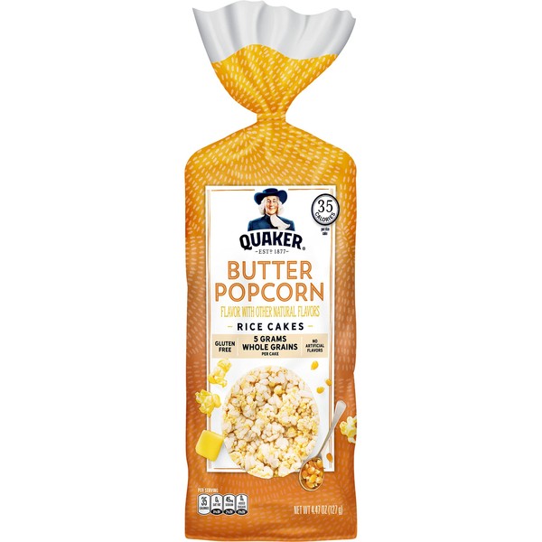 Quaker Buttered Popcorn Rice Cakes, 4.47 oz