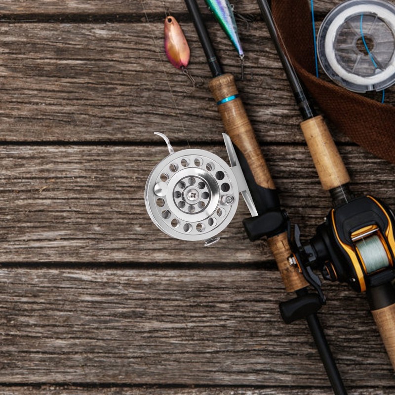Outdoor Metal Ice Fishing Rod Front Wheel Right Hand Reel