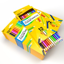 E-CLIPS USA Colored Pencils, Colored Pencils Bulk, Colored Pencils For Kids Or Adults, Map Pencils, Coloring Pencils, 12 Colored Pencils Per Box, Box May Vary (12 Boxes)
