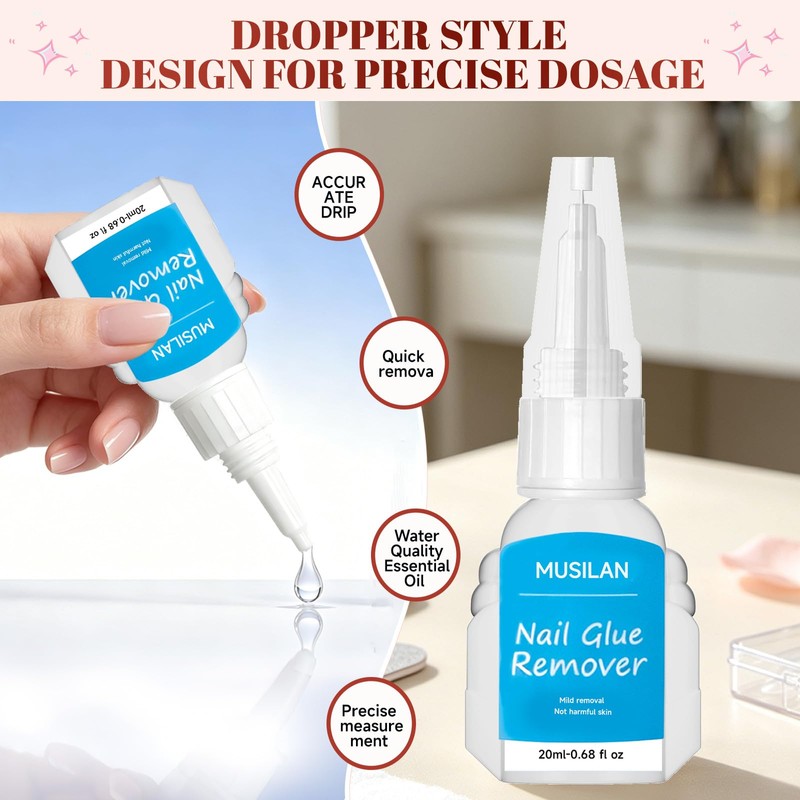 Nail Glue and Glue Remover Kit for Press On Acrylic