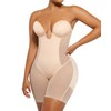 SHAPELLX Shapewear Bodysuit Tummy Control Body Shaper V Plunge Corset