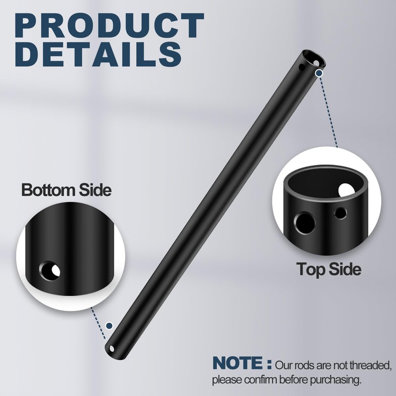 Eliora 36" Ceiling Fan Downrod Accessories with Extended Wires, Only