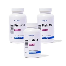 (3 unidades) Aceite de pescado Omega-3 sin colesterol de 1000 mg, 100 unidades (Paquete de 3)                                                         