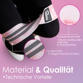 MAJESTIC SPORT Booty Band Set, 3 x Strengths & Lengths, 3 x Designs, Includes Carry Bag (Hip Bands, Resistance Bands Set, Fitness Bands Set, Sports Bands, Training Bands, Gymnastics Band, Fitness